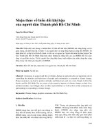 Nhận thức về biến đổi khí hậu của người dân Thành phố Hồ Chí Minh