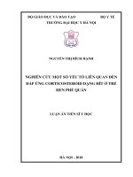 Luận án tiến sĩ Y học: Nghiên cứu một số yếu tố liên quan đến đáp ứng corticosteroid dạng hít ở trẻ hen phế quản
