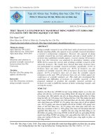 Thực trạng và giải pháp đẩy mạnh hoạt động nghiên cứu khoa học của các giảng viên trường Đại học Cần Thơ