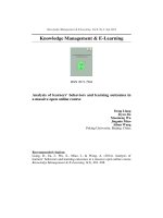 Analysis of learners’ behaviors and learning outcomes in a massive open online course