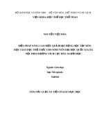 Tóm tắt Luận văn tiến sĩ Giáo dục học: Biện pháp nâng cao hiệu quả hoạt động học tập môn học Giáo dục thể chất cho sinh viên Đại học Quốc gia Hà Nội theo hướng tích cực hóa người học
