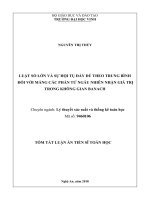 Tóm tắt Luận án tiến sĩ Toán học: Luật số lớn và sự hội tụ đầy đủ theo trung bình đối với mảng các phần tử ngẫu nhiên nhận giá trị trong không gian Banach