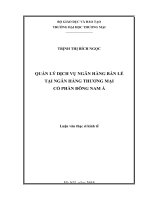 luận văn thạc sĩ quản lý dịch vụ ngân hàng bán lẻ tại ngân hàng thương mại cổ phần đông nam á 