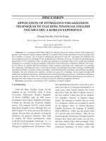 Application of etymology-visualization techniques to teaching financial english vocabulary: A Korean experience