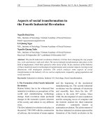 Aspects of social transformation in the Fourth Industrial Revolution