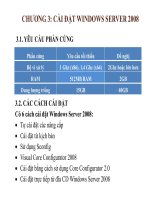 Bài giảng Quản trị mạng - Chương 3: Cài đặt Windows server 2008