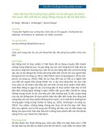 Hiện đại hoá thị trường thực phẩm và các kết quả sức khỏe liên quan đến chế độ ăn uống: Bằng chứng từ đô thị Việt Nam