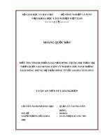 Luận án tiến sĩ Lâm nghiệp: Điều tra thành phần loài nấm Đông trùng hạ thảo tại Vườn Quốc gia Hoàng Liên, nghiên cứu nuôi trồng loài Đông trùng hạ thảo bông tuyết (Isaria tenuipes)