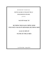 Luận án tiến sĩ Kỹ thuật điện: Hệ thống nhận dạng thông minh chẩn đoán nhanh ổn định động hệ thống điện