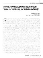 Phương pháp giảng dạy môn học pháp luật trong các trường đại học không chuyên luật