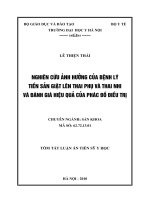 Tóm tắt luận án Tiến sĩ Y học:  Nghiên cứu ảnh hưởng của bệnh lý tiền sản giật lên thai phụ và thai nhi và đánh giá hiệu quả của phác đồ điều trị