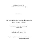 Luận án tiến sĩ Ngữ văn: Thơ văn Trần Nguyên Đán, Nguyễn Phi Khanh trong văn học Vãn Trần
