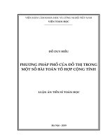Luận án tiến sĩ Toán học: Phương pháp phổ của đồ thị trong một số bài toán tổ hợp cộng tính