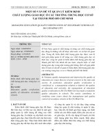 Một số vấn đề về quản lý kiểm định chất lượng giáo dục ở các trường trung học cơ sở tại thành phố Hồ Chí Minh