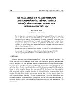 Học phần hướng dẫn tổ chức hoạt động trải nghiệm ở trường tiểu học - nhìn lại sau một năm giảng dạy cho sinh viên ngành giáo dục tiểu học