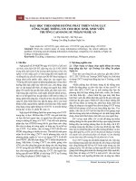 Dạy học theo định hướng phát triển năng lực công nghệ thông tin cho học sinh, sinh viên trường Cao đẳng Sư phạm Nghệ An