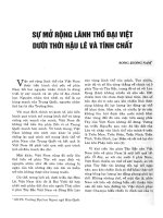 Sự mở rộng lãnh thổ Đại Việt dưới thời Hậu Lê và tính chất