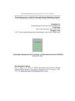 Fostering group creativity through design thinking projects