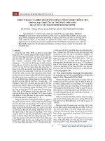 Thực trạng và biện pháp ứng dụng công nghệ thông tin trong dạy học ở các trường tiểu học quận Gò Vấp, thành phố Hồ Chí Minh