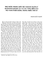 Nhà nước phong kiến Việt Nam đã quản lý quần đảo Hoàng Sa và các vùng biển của Việt Nam ở Biển Đông trong nhiều thế kỷ