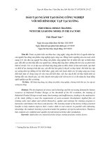 Đào tạo ngành tạo dáng công nghiệp với mô hình học tập tại xưởng