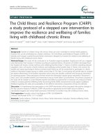 The Child Illness and Resilience Program (CHiRP): A  study protocol of a stepped care intervention to improve the resilience and wellbeing of families living with childhood chronic illness