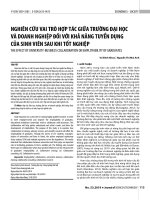 Nghiên cứu vai trò hợp tác giữa trường đại học và doanh nghiệp đối với khả năng tuyển dụng của sinh viên sau khi tốt nghiệp