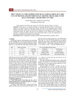 Thực trạng và một số biện pháp quản lí hoạt động dạy học của tổ trưởng chuyên môn ở các trường trung học cơ sở quận Ninh Kiều, thành phố Cần Thơ