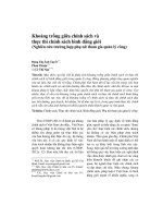 Khoảng trống giữa chính sách và thực thi chính sách bình đẳng giới (Nghiên cứu trường hợp phụ nữ tham gia quản lý công)