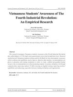 Vietnamese students’ awareness of the fourth industrial revolution: An empirical research
