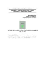 The impact of using smartphones on the academic performance of undergraduate students