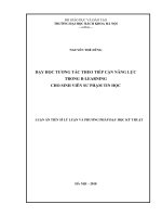Luận án tiến sĩ: Dạy học tương tác theo tiếp cận năng lực trong B-learning cho sinh viên Sư phạm Tin học