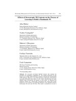 Effects of stereoscopic 3D contents on the process of learning to build a handmade PC