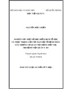 Tóm tắt Luận án tiến sĩ Y học: Nghiên cứu một số đặc điểm dịch tễ học và thực trạng cấp cứu ban đầu ở bệnh nhân gãy xương cơ quan vận động điều trị tại Bệnh viện Quân y 103