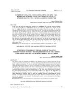 Giải pháp nâng cao chất lượng công tác đào tạo, bồi dưỡng đội ngũ giảng viên đáp ứng yêu cầu đổi mới giáo dục và cách mạng công nghiệp 4.0