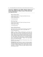 Autonomy, affiliation, and ability: relative salience of factors that influence online learner motivation and learning outcomes