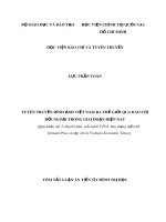 Tóm tắt Luận án tiến sĩ Chính trị học: Tuyên truyền hình ảnh Việt Nam ra thế giới qua báo chí đối ngoại trong giai đoạn hiện nay