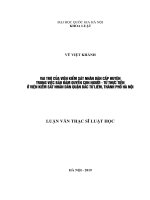 Vai trò của viện kiểm sát nhân dân cấp huyện trong việc bảo đảm quyền con người  từ thực tiễn ở viện kiểm sát nhân dân quận bắc từ liêm, thành phố hà nội 
