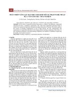 Phát triển năng lực dạy học cho sinh viên sư phạm nghệ thuật dựa vào giáo dục trải nghiệm