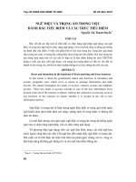 Ngữ điệu và trọng âm trong việc đánh dấu tiêu điểm và cấu trúc tiêu điểm