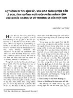 Hệ thống di tích lịch sử - văn hóa trên huyện đảo Lý Sơn, tỉnh Quảng Ngãi góp phần khẳng định chủ quyền Hoàng Sa và Trường Sa của Việt Nam