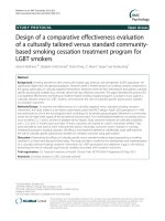 Design of a comparative effectiveness evaluation of a culturally tailored versus standard communitybased smoking cessation treatment program for LGBT smokers
