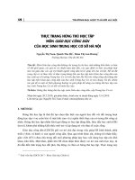 Thực trạng hứng thú học tập môn Giáo dục công dân của học sinh trung học cơ sở Hà Nội