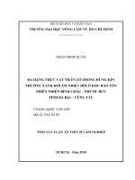 Tóm tắt Luận án tiến sĩ Lâm nghiệp: