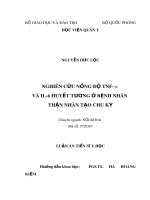 Luận án tiến sĩ Y học: Nghiên cứu nồng độ TNF- α và Il-6 huyết tương ở bệnh nhân thận nhân tạo chu kỳ