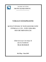 Tóm tắt luận văn Thạc sĩ Quản trị kinh doanh: Quản lý vốn đầu tư từ ngân sách nhà nước ở tỉnh Sa La Văn, Cộng hoà Dân chủ Nhân dân Lào