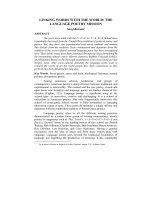 Linking words with the world: The language poetry mission