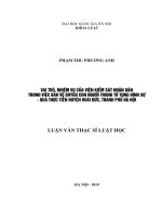 Vai trò, nhiệm vụ của viện kiểm sát nhân dân trong việc bảo vệ quyền con người trong tố tụng hình sự   qua thực tiễn huyện hoài đức, thành phố hà nội 