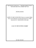 Luận án tiến sĩ Nông nghiệp: Nghiên cứu rệp sáp bột hồng Phenacoccus manihoti (MatileFerrero, 1977) (Homoptera: Pseudococcidae) hại sắn và biện pháp quản lý theo hướng tổng hợp