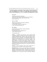 An investigation of faculty’s perceptions and experiences when transitioning to a new learning management system